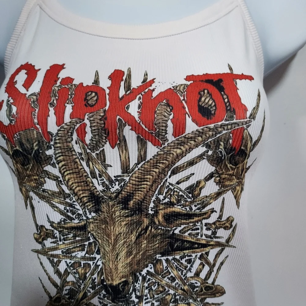 Slipknot tank top ribbed numetal deftones tool slipknot mall goth 90s rock - Picture 2 of 16